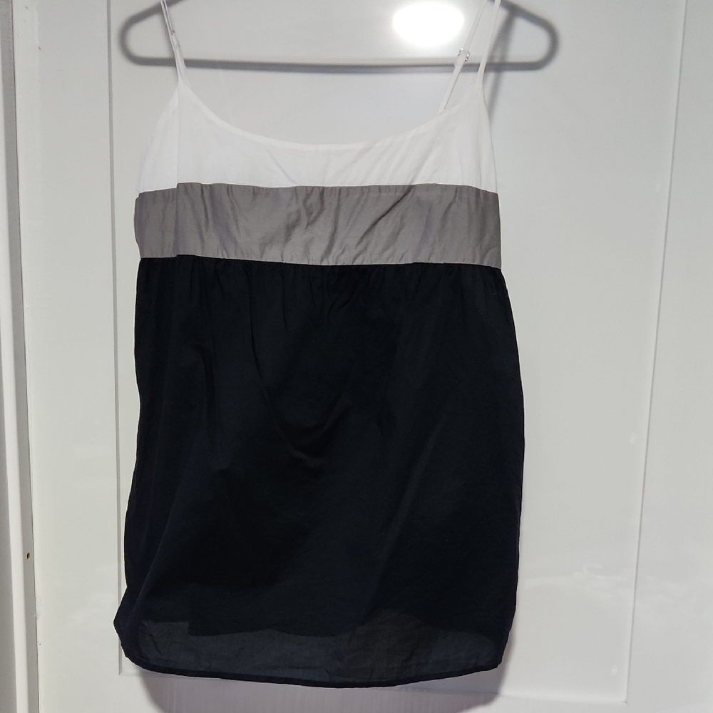 Banana Republic Black, Gray, and White Camisole